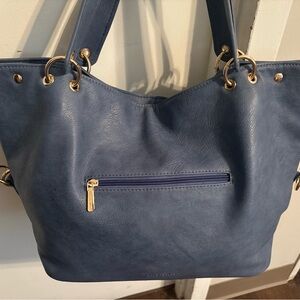 Montana West Midnight Blue Vegan Leather Handbag